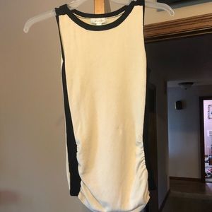 Cream and black stretchy dress tank